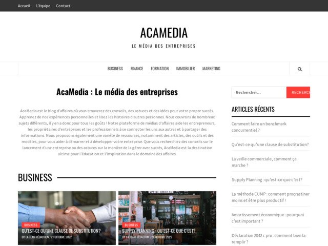 Acamedia : le média des entreprises
