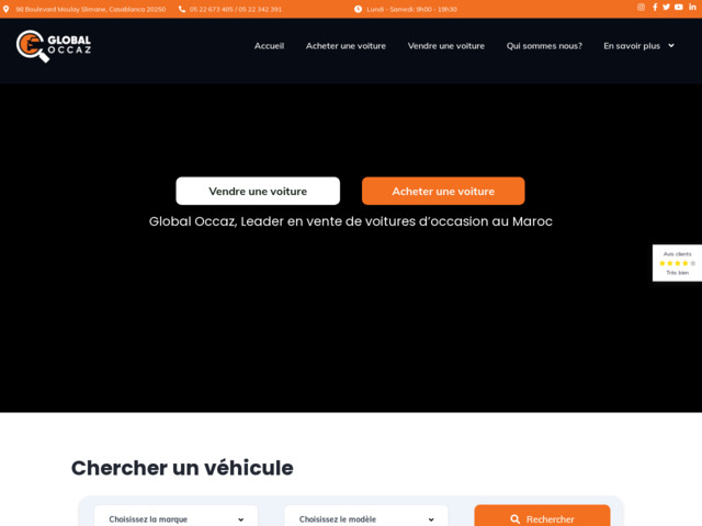 Global Occaz, leader en vente de voitures d'occasion au Maroc