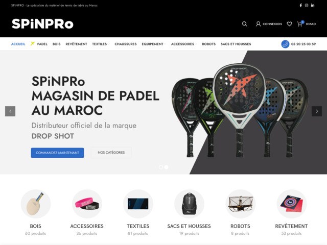 Raquettes de padel maroc