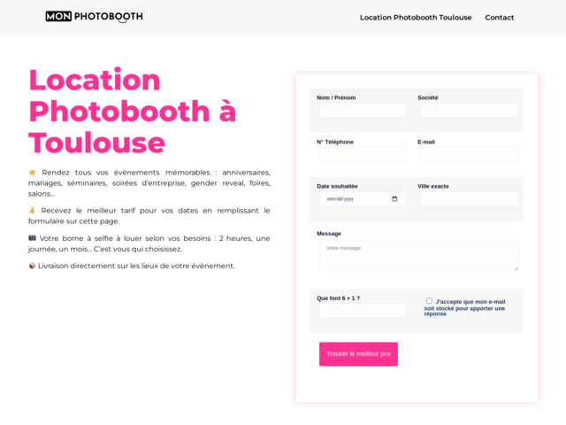 Location de photobooth à toulouse