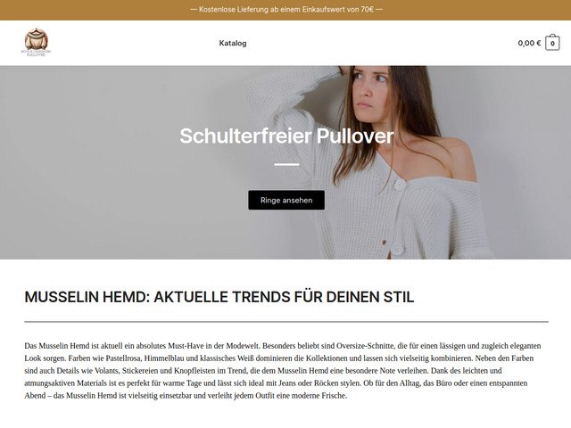 Schulterfreier pullover