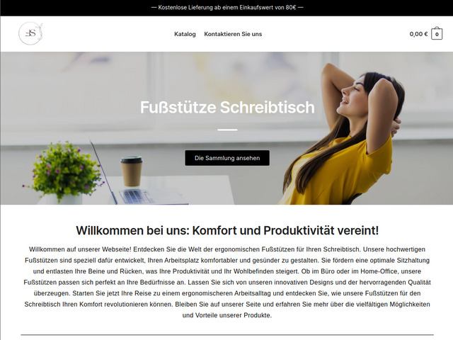 Fusstutze schreibtisch