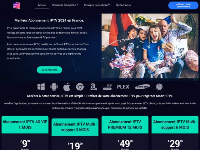 Smart iptv - Meilleur Abonnement IPTV 2025 en France