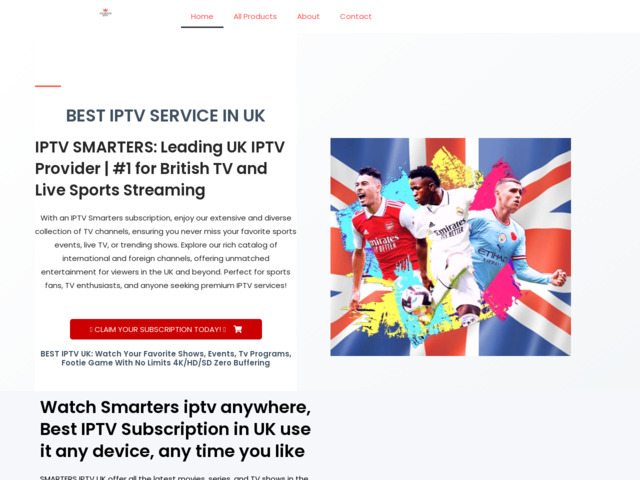 IPTV Smarters : leading UK IPTV provider | #1 for British TV and live sports