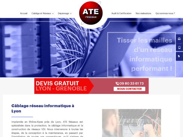 ATE Réseaux : câblage et réseaux informatiques à Lyon