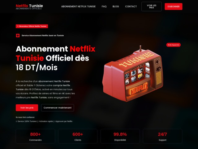 Netflix tunisie  - tarif abonnement netflix