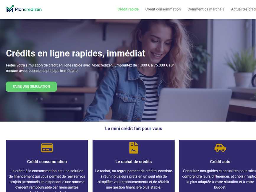 Crédit rapide en ligne sans justificatif