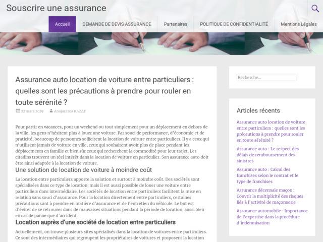 Souscrire une assurance de votre choix