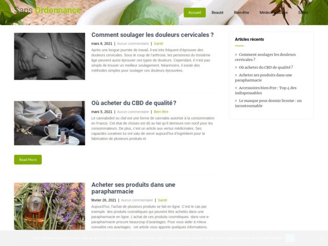 Médicaments sans ordonnance