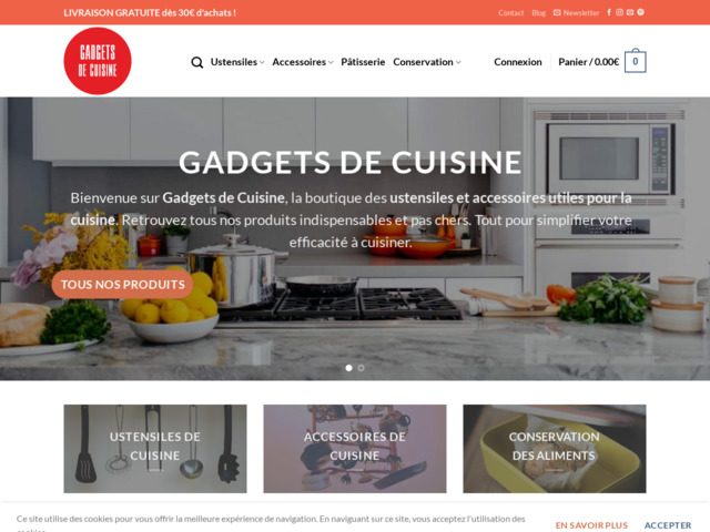 Gadgets de cuisine - boutique d'ustensiles et accessoires de cuisine