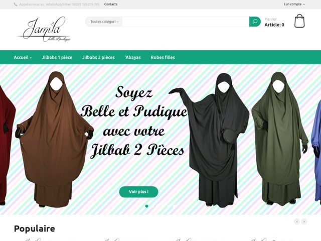 Jamila Jilbab la boutique du jilbab pas cher