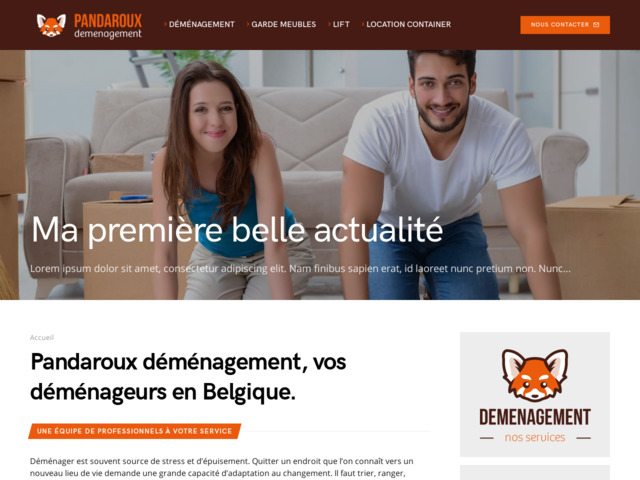 Pandaroux déménagement - Spécialiste du déménagement partout en Belgique