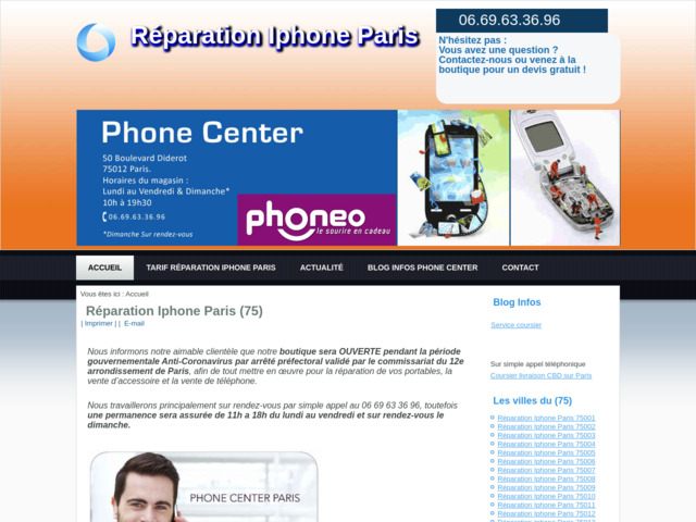 Réparation iphone paris