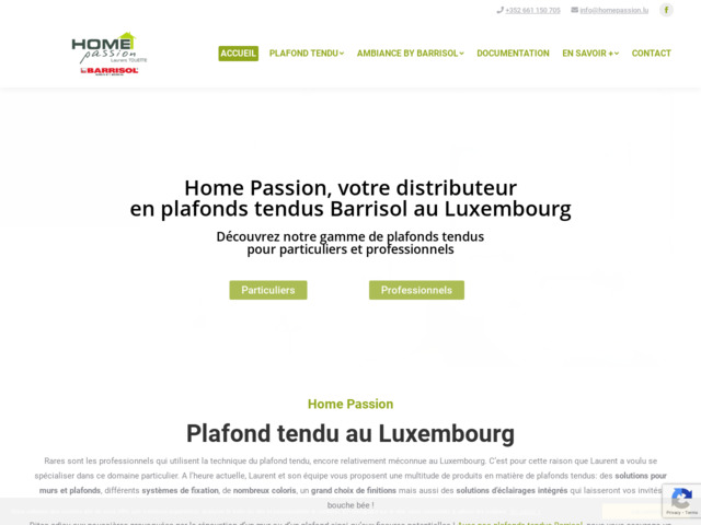 Home Passion, plafonds tendus au Luxembourg