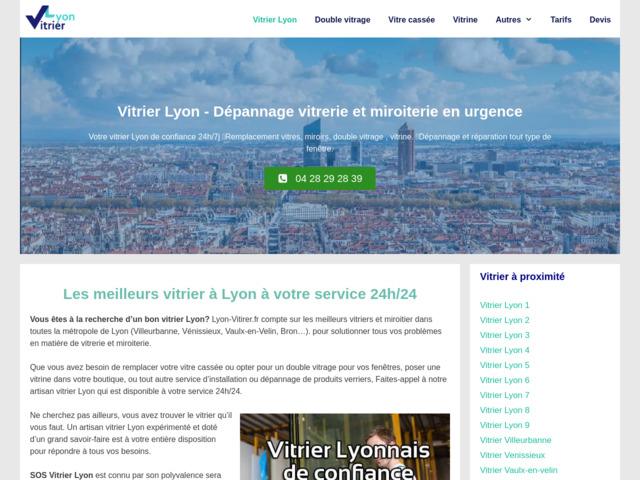 Vitrier Lyon, service de dépannage 24h24 et 7j7