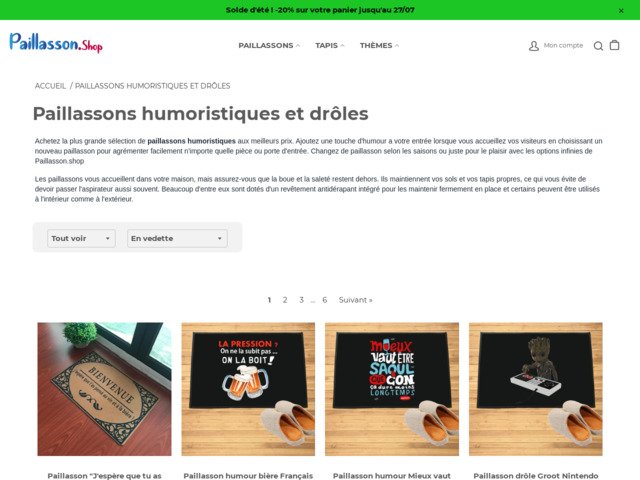 Le paillasson rigolo, humour et drôle