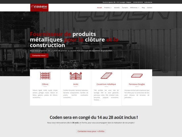 Fournisseur de produits métalliques pour la clôture et la construction