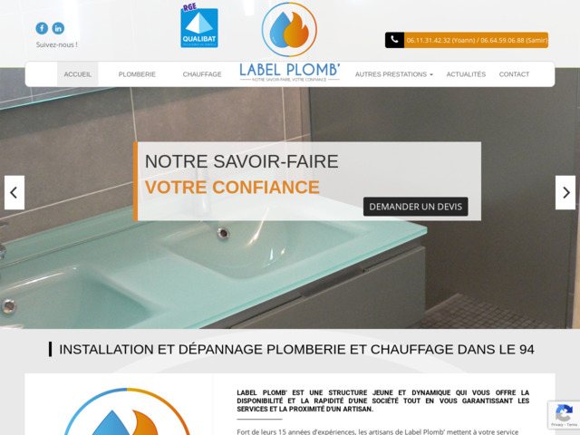 Installation et dépannage plomberie et chauffage dans le 94
