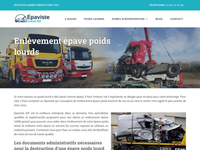 Enlèvement épave poids lourds - épaviste gratuit