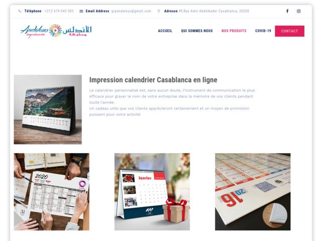 Impression calendrier casablanca