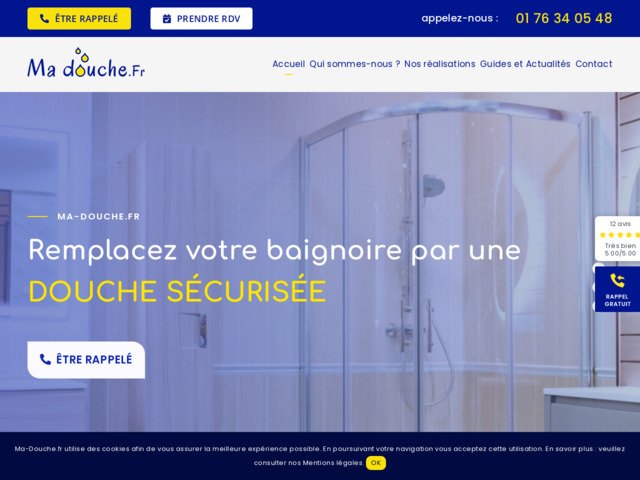 Ma douche, service d'aménagement des salles de bain pour personnes âgées