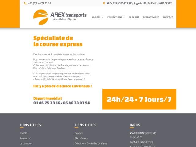 Arex transport est une société de transport, transit et logistique