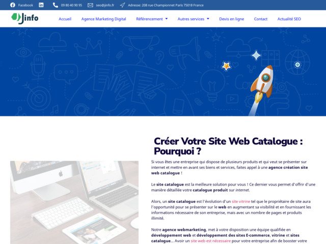 Agence web : création et développement des sites catalogues..