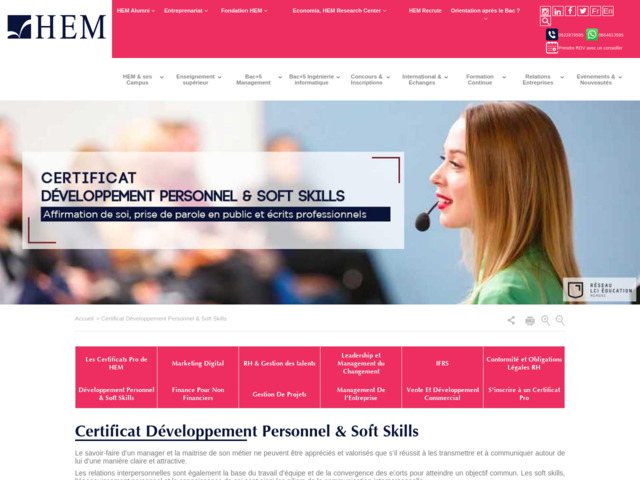 Certificat soft skills
