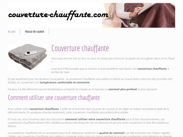 Achat d'une couverture chauffante