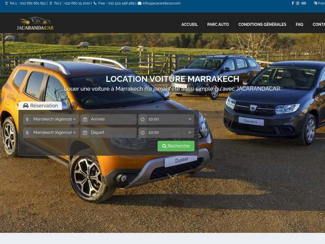 Jacaranda car : premier car rental Marrakech services