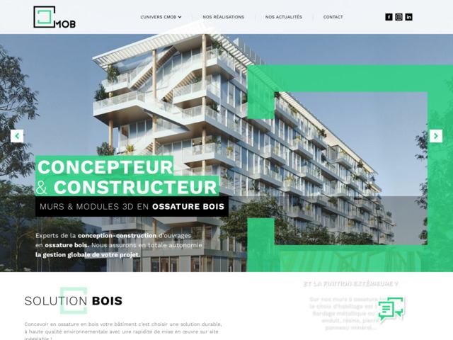 Cmob - Concepteur-constructeur murs & modules 3d en ossature bois