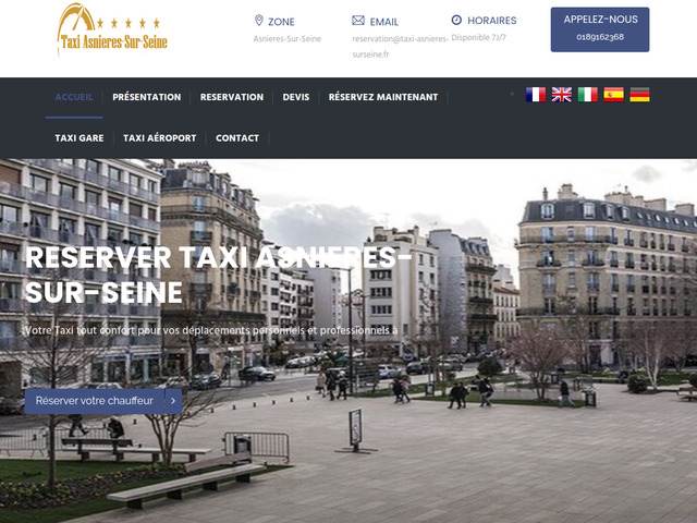 Réserver un taxi Asnières-sur-Seine