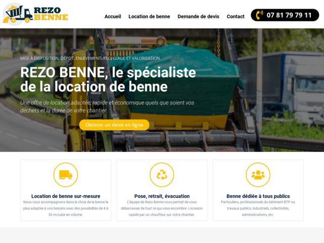 Spcialiste de la location de bennes en France