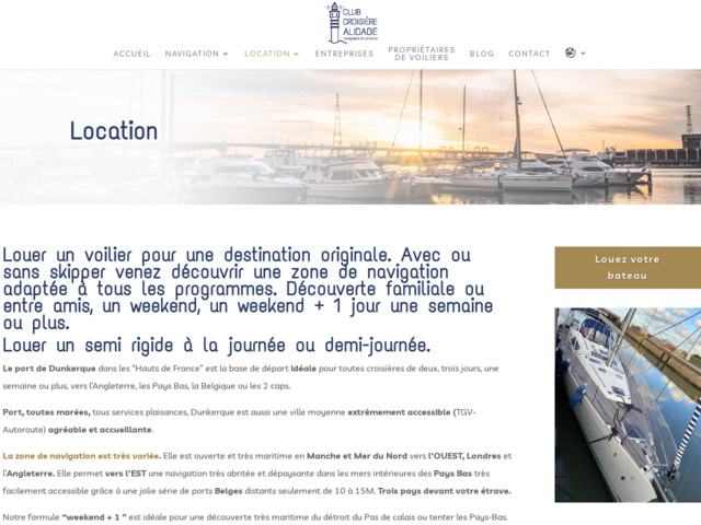 Club croisière alidade - location de voiliers particuliers et entreprises