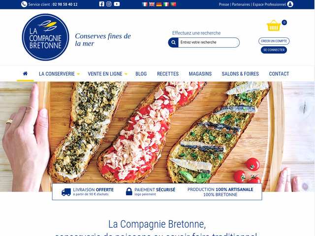 Boutique en ligne de sardines & de thons germons