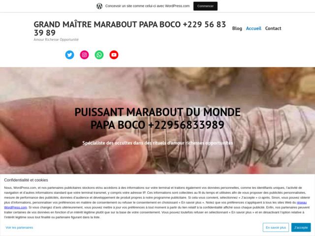 Grand maître marabout papa Boco +229 56 83 39 89