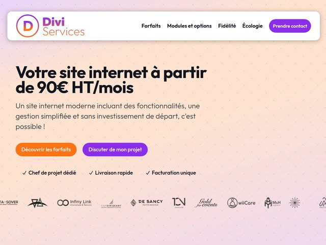 Divi services - création et développement de sites internet dès 90€ htmois