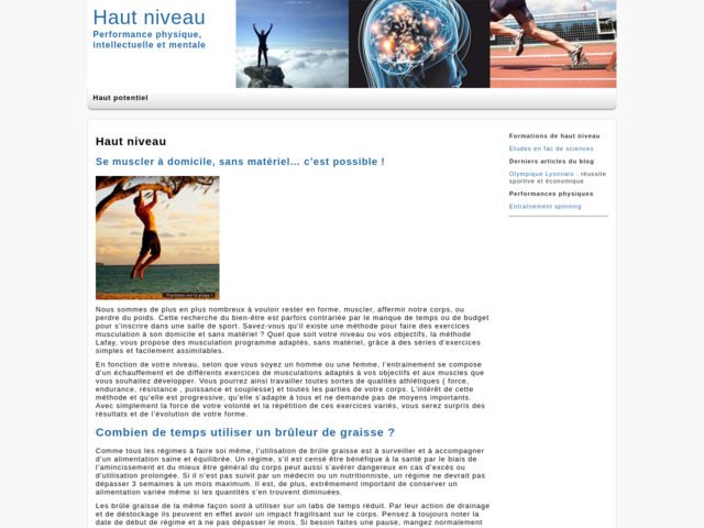 Garder un haut niveau