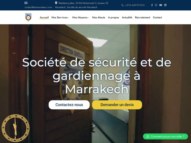 Asomovit Sécu - société de sécurité et gardiennage à Marrakech