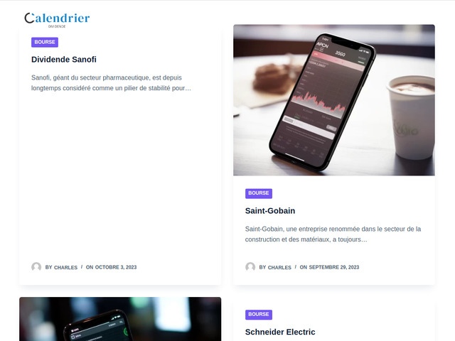 Calendrier-dividende.fr : l'actualité des dividendes en direct !