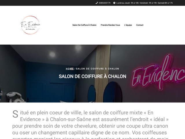 Coiffeur à Chalon : salon En Evidence