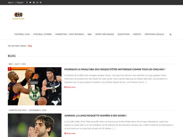 Le spor-tif, un blog dédié à suivre l'actuaité sportive