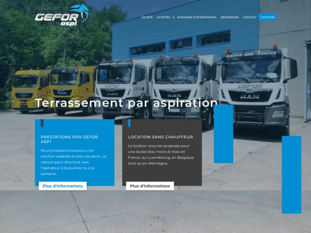 Gefor aspi : l'expert en terrassement par camion aspirateur