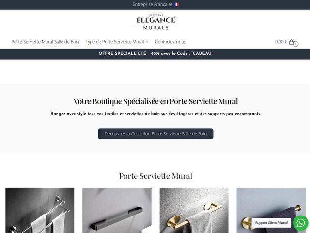 Porte serviette mural