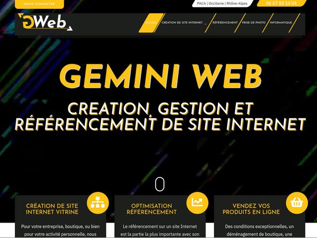 Gemini web - création, gestion et référencement de site internet