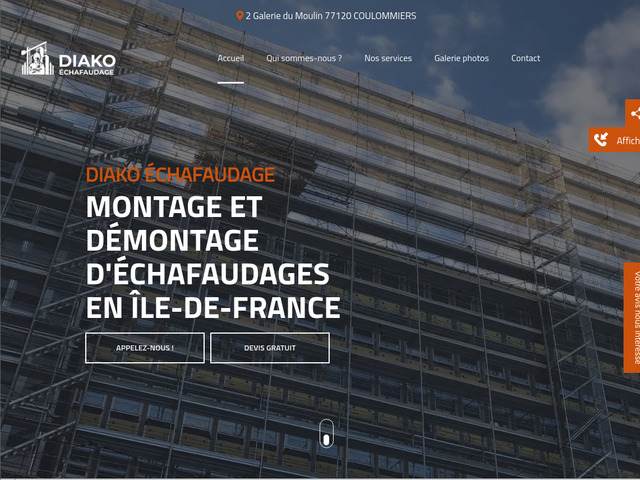 Location et installation d'échafaudages à Paris