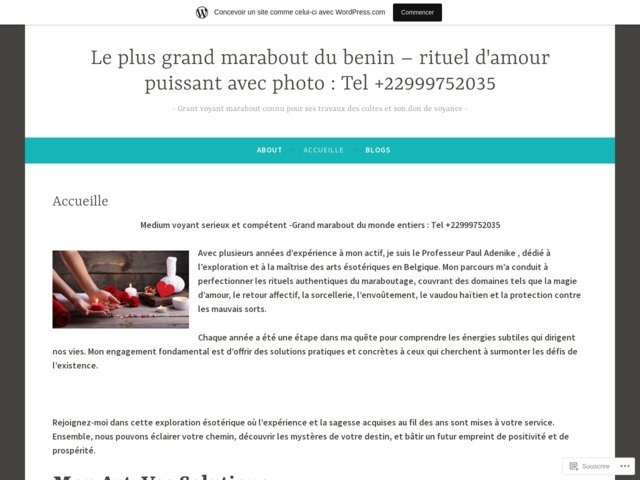 Le plus grand marabout du Bénin - Rituel d'amour puissant avec photo :