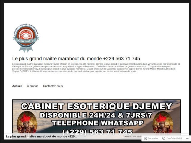 Le plus grand maitre marabout du monde +229 563 71 745