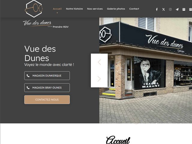 Votre opticien à domicile à Dunkerque - Vue des Dunes