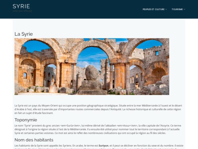 Guide de la syrie